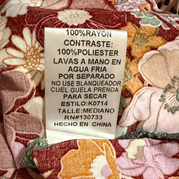 Umgee Multicolor Floral Long Sleeve Dress - Picture 8 of 8